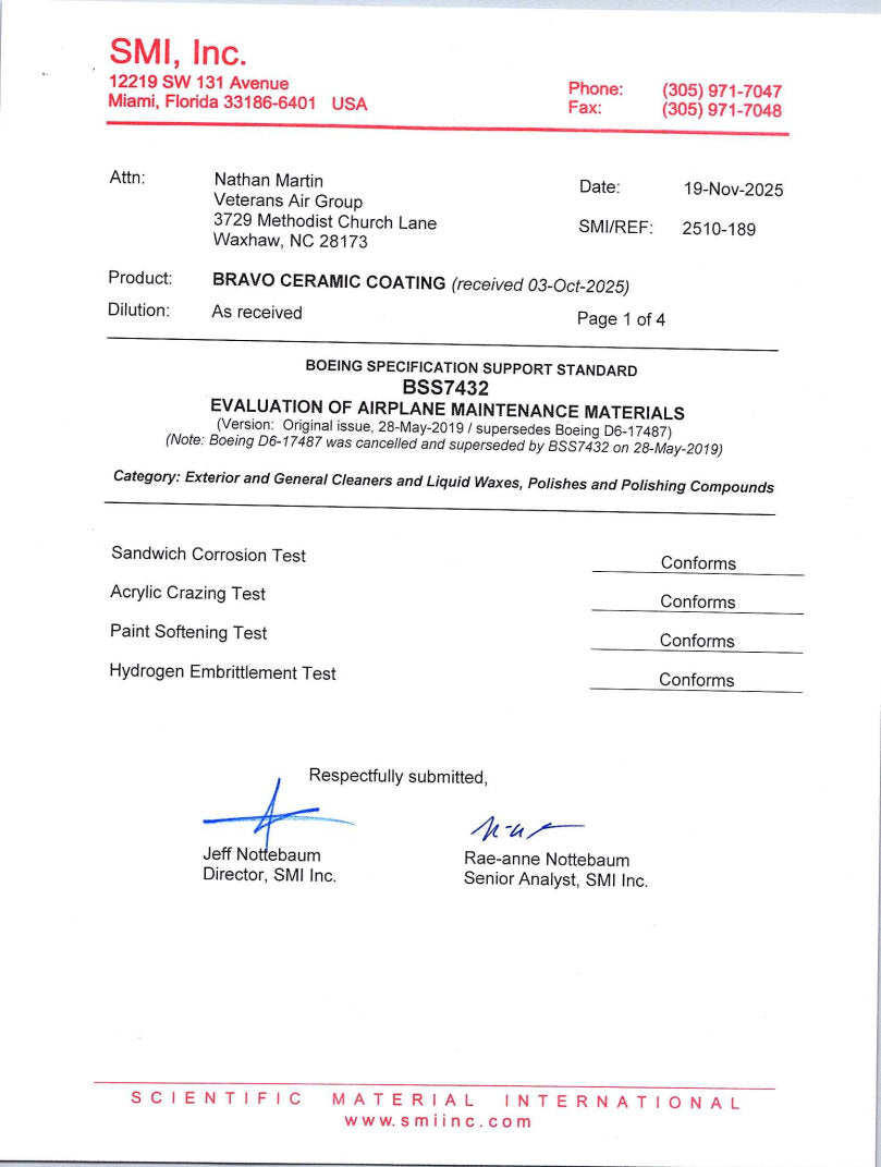 SkyGlide Bravo Ceramic Coating