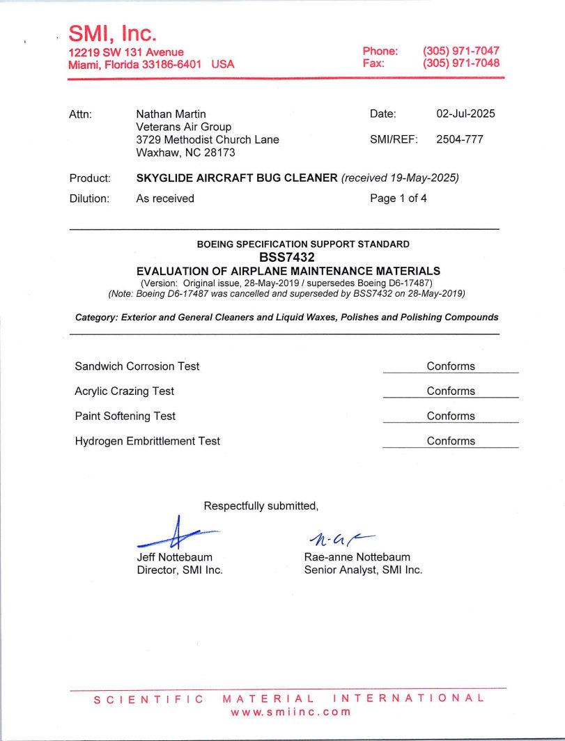 SkyGlide Aircraft Bug Cleaner