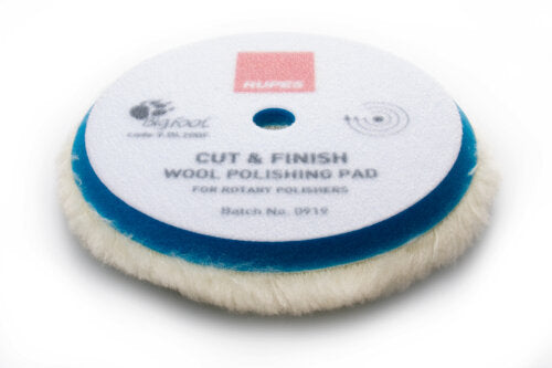 Rupes Rotary Cut & Finish Wool Polishing Pads - White