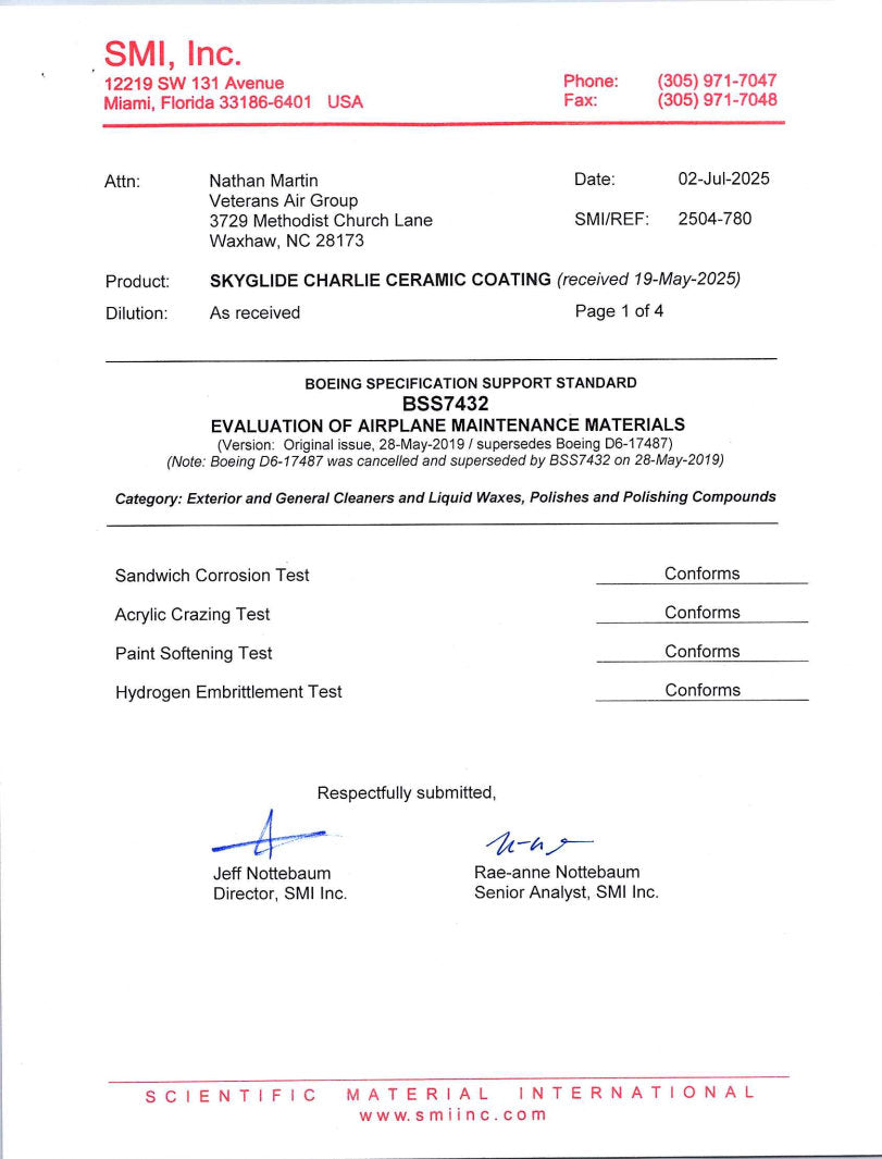 SkyGlide Charlie Ceramic Coating