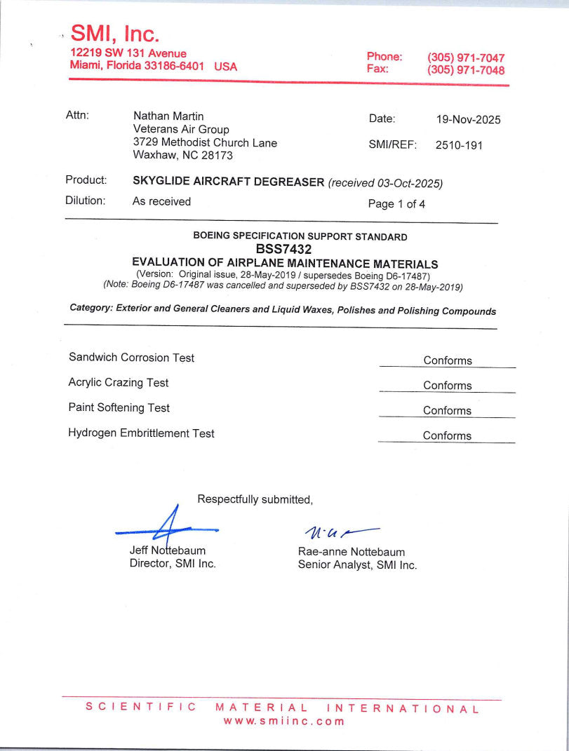 SkyGlide Aircraft Degreaser